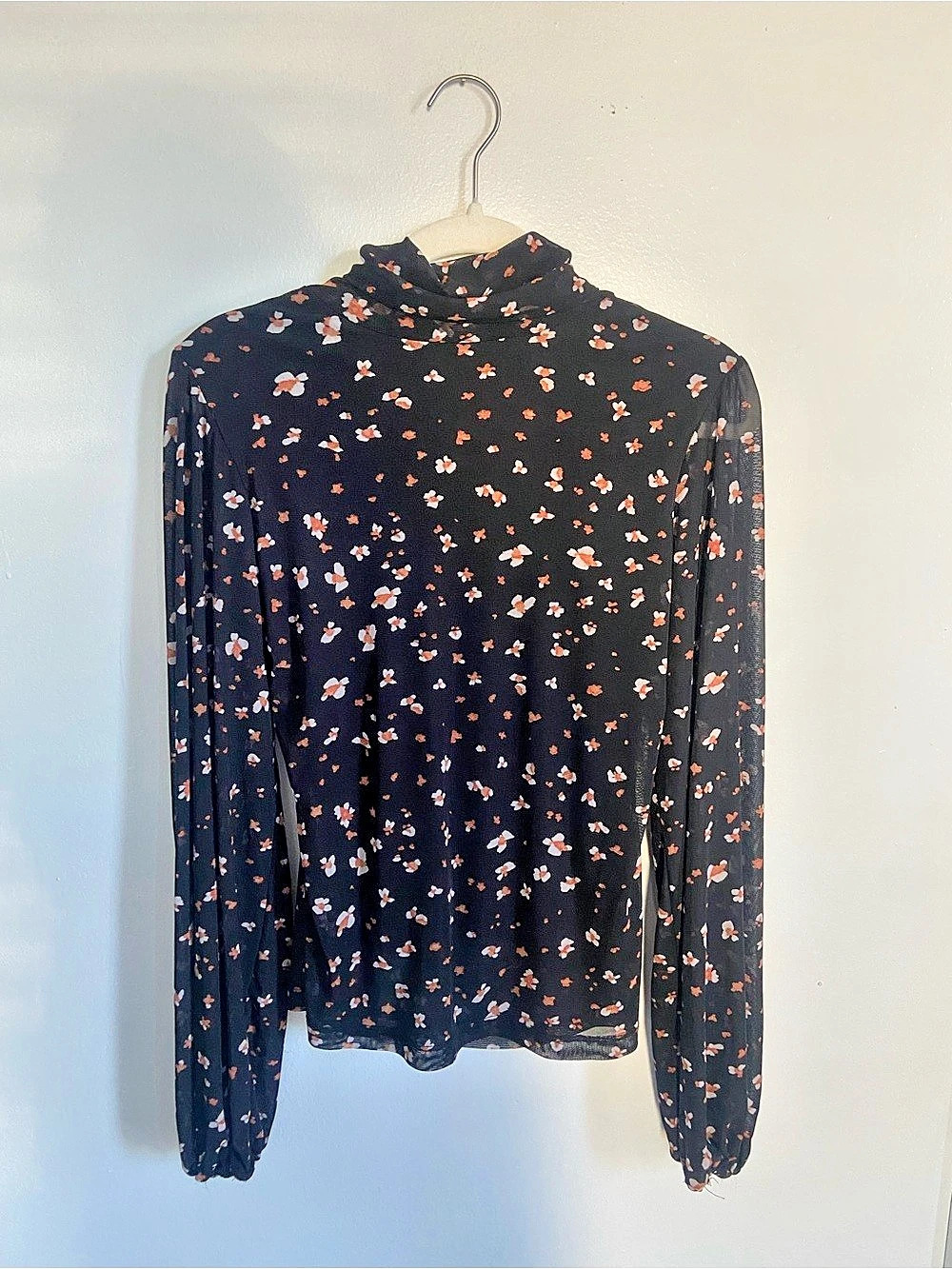 Sanctuary Night Dream Mesh Top Floral Blouse Medium